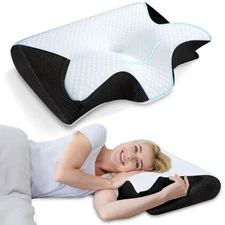 Deep Sleep Memory Foam Cervical Pillow – Butterfly Neck Support Pillow