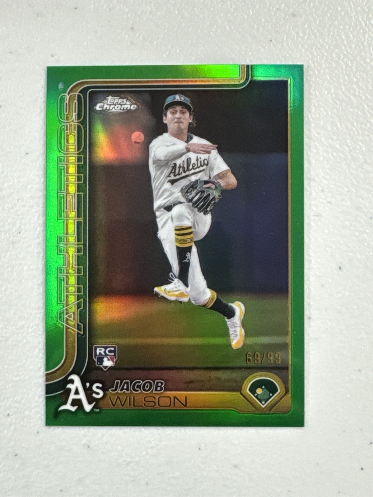 2025 Topps Chrome Jacob Wilson Green #69/99 Rookie Refractor #96