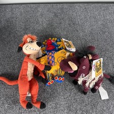 Disney Store The Lion King Broadway Musical Timon Pumbaa Beanbag Plush Retired