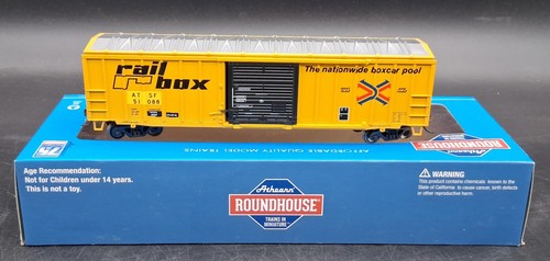 Coche de caja Roundhouse #51088 escala HO "Santa Fe/RailBox" 50' RND1254 NUEVO EN CAJA | Condition: New
