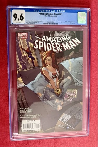 Amazing Spider-Man #601 CGC 9.6 White Pages J Scott Campbell Cover Marvel 2009