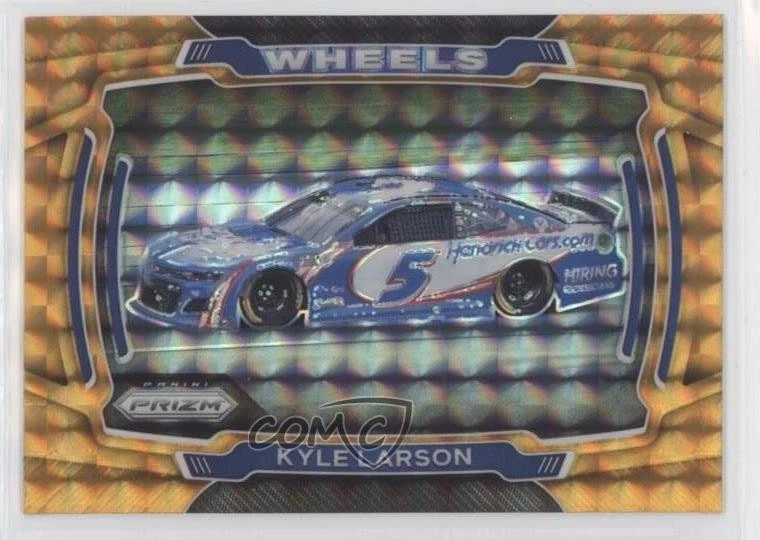 2021 Panini Prizm Wheels Reactive Orange Prizm Kyle Larson #69