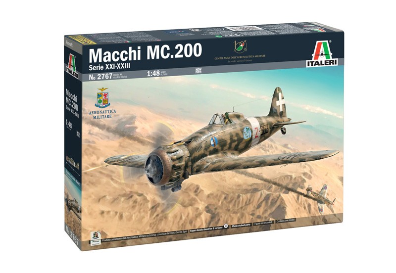 Maquette Macchi MC.200 Saetta Italeri grand format avec détails de structure gravés