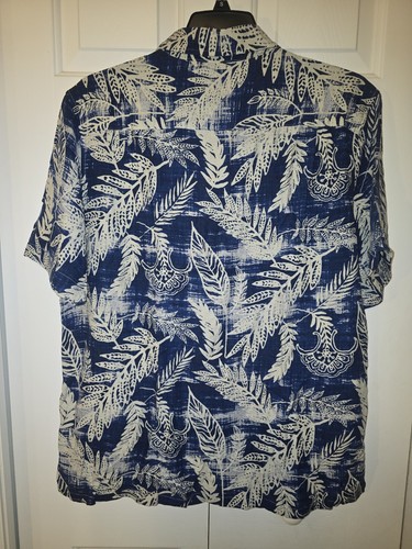 🏝Neu mit Etikett Herren Margaritaville Tropical Hawaii Kurzarm Hemd XL Seide & Leinen - Bild 9 von 11