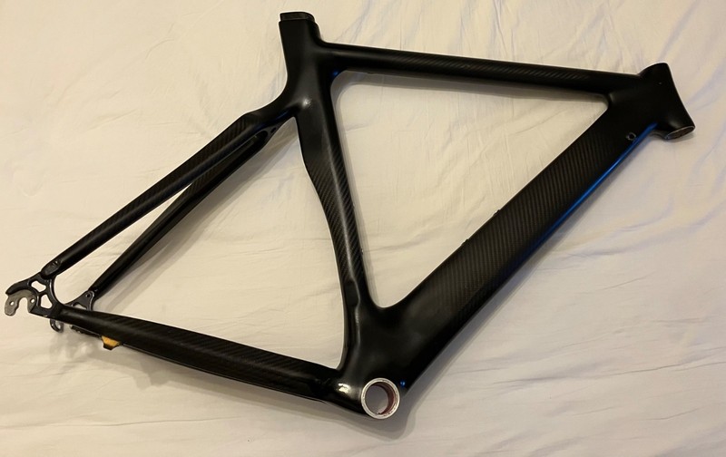 Carbon Fibre Time Trial Aero TT Bike Frame & Seatpost Swiss Vitesse C1 54 cm