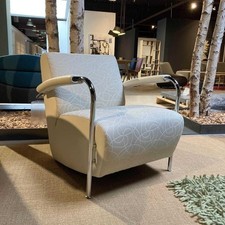 Leolux Sessel Scylla Stoff Vanilla 965-100 Gestell Chrom