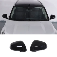 ABS Gloss Black Side Door Rear View Mirror Cover Caps Trim For BMW X1 2023-2025