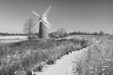 Wall sticker Norfolk Broads Winter Picture Fabric Poster Decal Art Self Adhesive