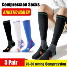 3Pair Neuropathy Compression Socks 20-30 mmHg Wear-Resistant Socks For Men Women