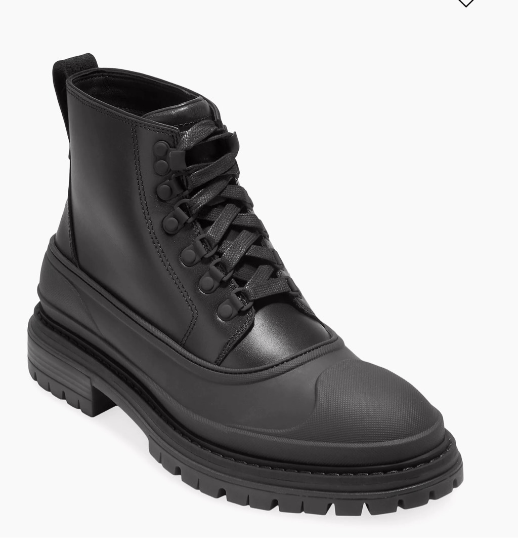 SAOLA Stivali Cole Haan Stratton suola a strappo taglia 11 uomo neri impermeabili ammortizzanti