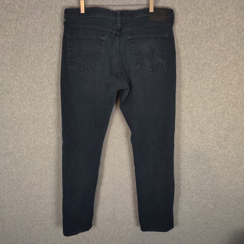 AG Adriano Goldschmied Herren Denim Jeans 36x34 einfarbig blau The Graduate Tailored - Bild 11 von 15