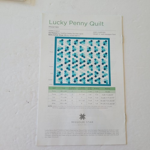 Lucky Penny Quilt Pattern Missouri Star Quilt Co MSQC169 - Picture 2 of 2