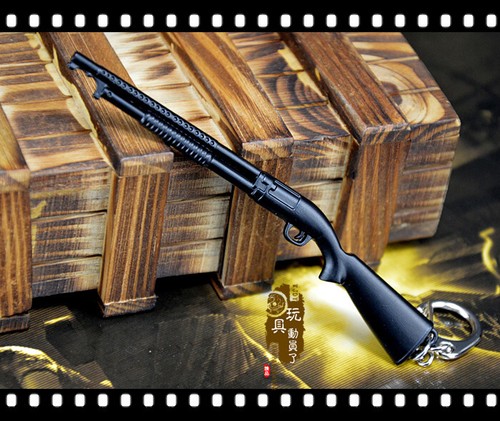Mini gun model 98k carbine AWP sniper AK47 alloy keychain pendant soldier access - Picture 12 of 47