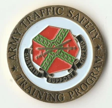 Army Traffic Safety Traning Program  Challenge Coin  1.5" DIA BX3
