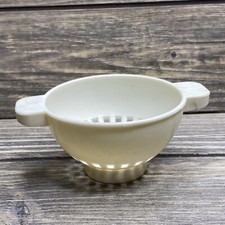 Vintage Plastic White Colander Strainer Pretend Play Kitchen 2  