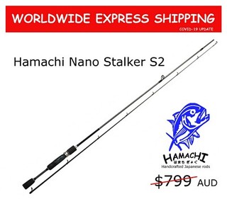 2022 Hamachi Nano Stalker S2 JDM 2 4kg ultralight Japanese spin fishing rod pole