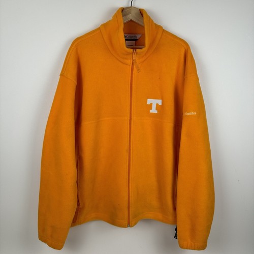 Columbia Tennessee Volunteers Vols Fleece Jacket Full Zip Orange Mens