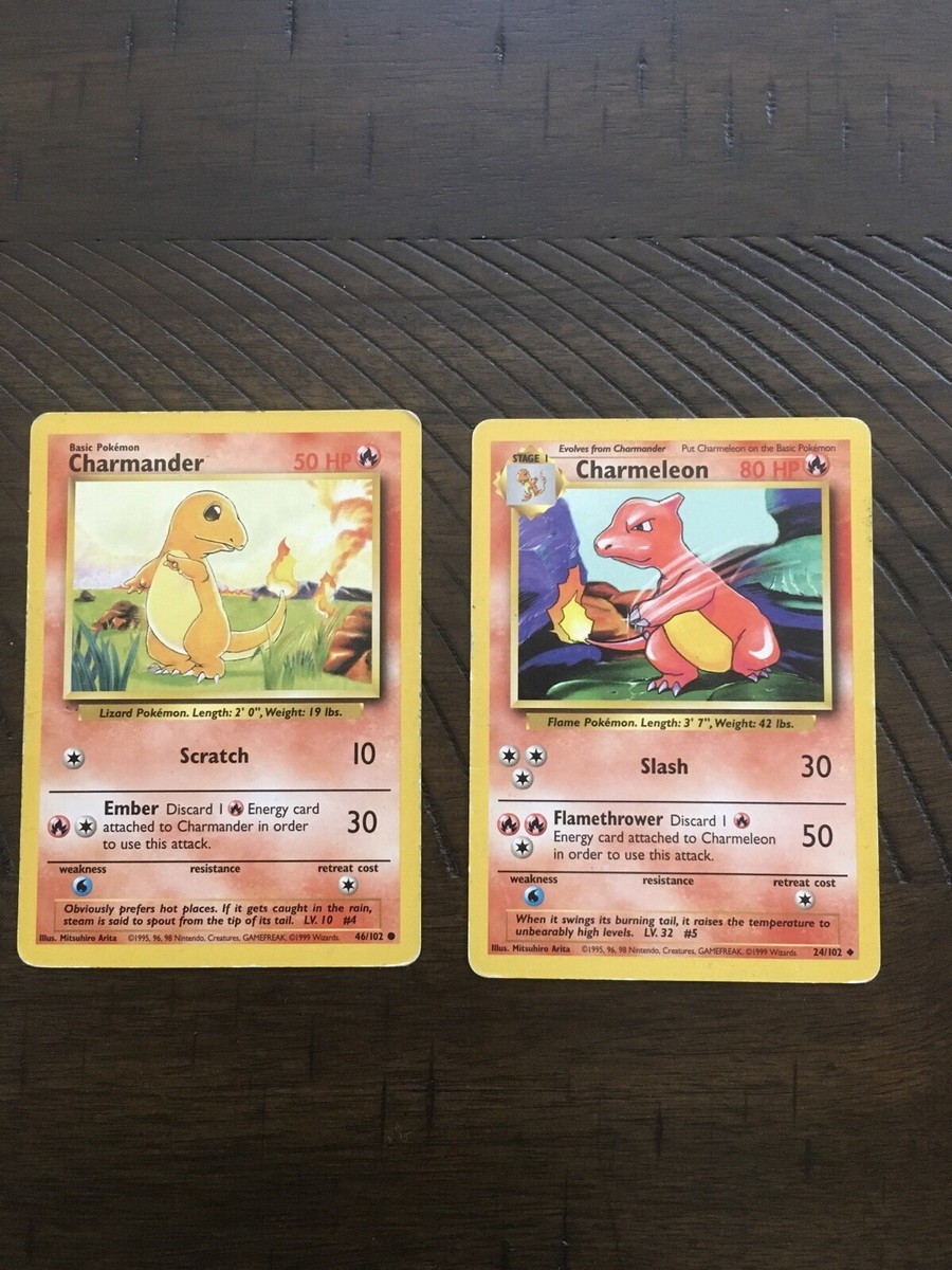 is charmeleon a rare pokemon card 1995 Rare Charmeleon Pokémon Card and 1995 Rare Charmander Pokémon Card