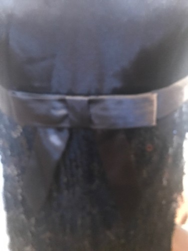 Betsy Johnson Strapless Evening Little Black Dress Builtin Boned Bra VGC Sz 8 - Picture 3 of 6