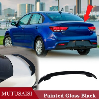 Fit For Kia Rio 18-23 Sedan Rear Trunk Spoiler Sport Wing Universal Glossy Black