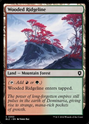 Wooded Ridgeline 0353 Non Foil Common Bloomburrow Commander MTG NM