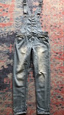 TINSELTOWN Denim Couture Womens M Light Wash Overalls Jeans