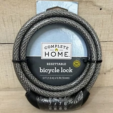 bike lock - Resettable Cable With Code 5 Ft X 3/4 In. NEW (E)