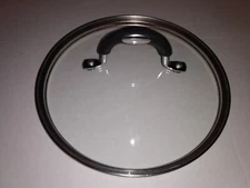 Unbranded Replacement Glass Lid, Outer Rim 9",  Inner Lip 8  3/8"