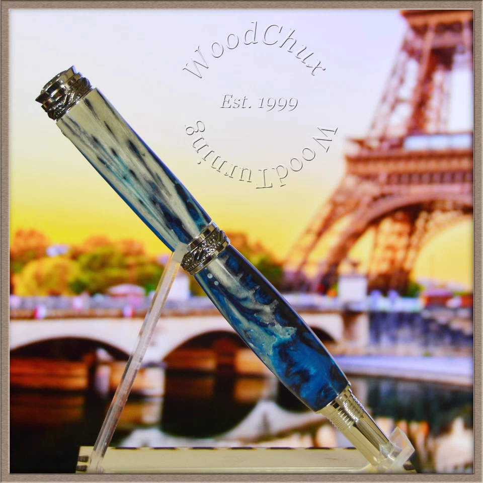 Pluma hecha a mano escritura bolígrafo fuente cocodrilo mandíbula hueso plumas VIDEO 1508a Foto 2 de 4