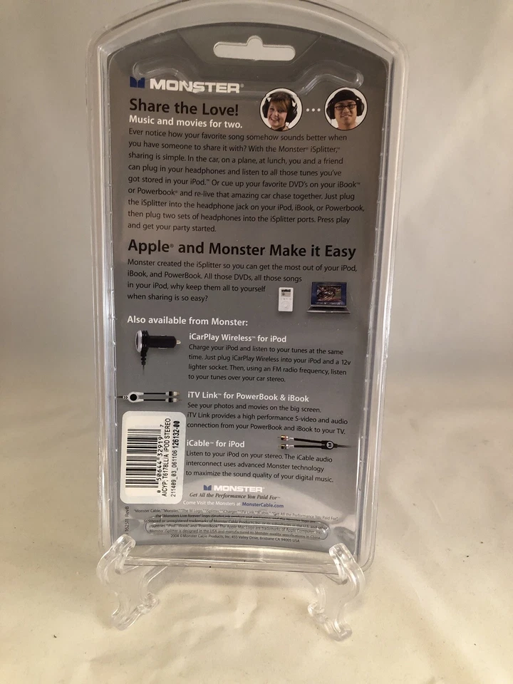  MONSTER CABLE AICYP 220S ISPLITTER MINI Y-ADAPTER NEW, BEST OFFER! - Image 2 of 2