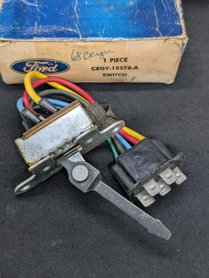NOS 1968 1969 MERCURY COMET MONTEGO CYCLONE A/C HEATER FAN BLOWER SWITCH - Image 3 of 4