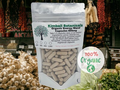 Organic Energy blend MAX blend 10 herbs libido, energy, endurance, fatigue 500mg