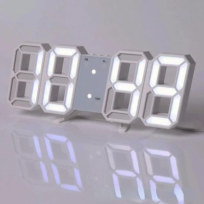 Reloj Digital De Pared LED 3d Diseño Moderno Cronógrafo Para