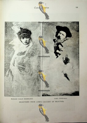 Sarah Bernhardt & Lord Tennyson, Buchillustration (Druck), 1893
