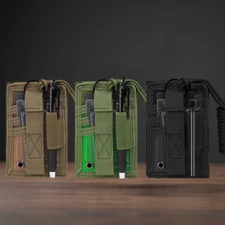 Tactical ID Card Holder with Neck Lanyard Organizer Hook&Loop Patch Badge Holder