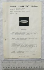 Vintage leaflet: Swedish Arkits Basketry - cocktail tray, 45