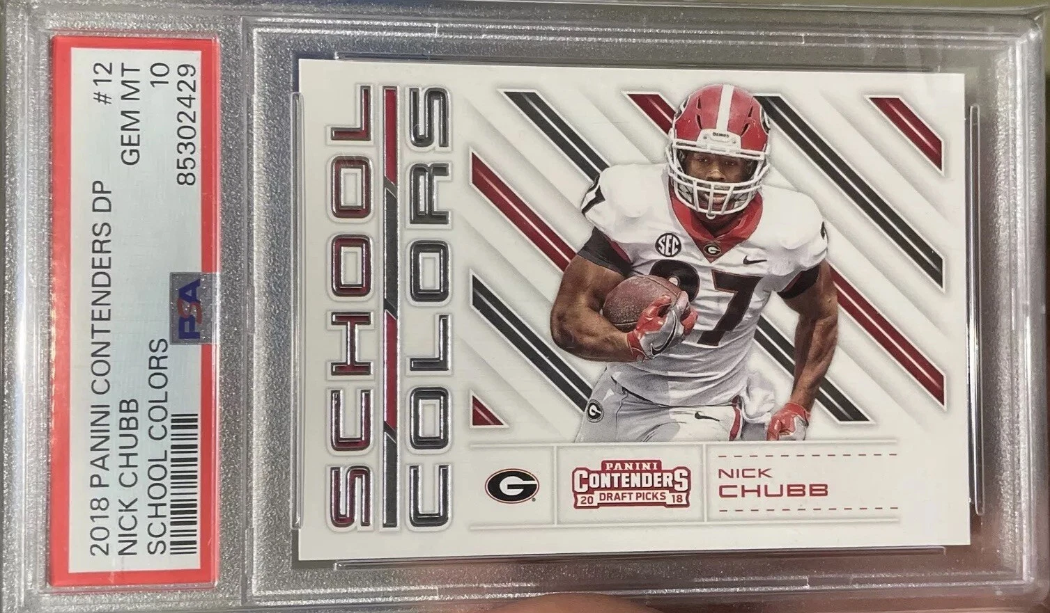 Nick Chubb Panini Contenders Draft Picks School Colors #12 Base