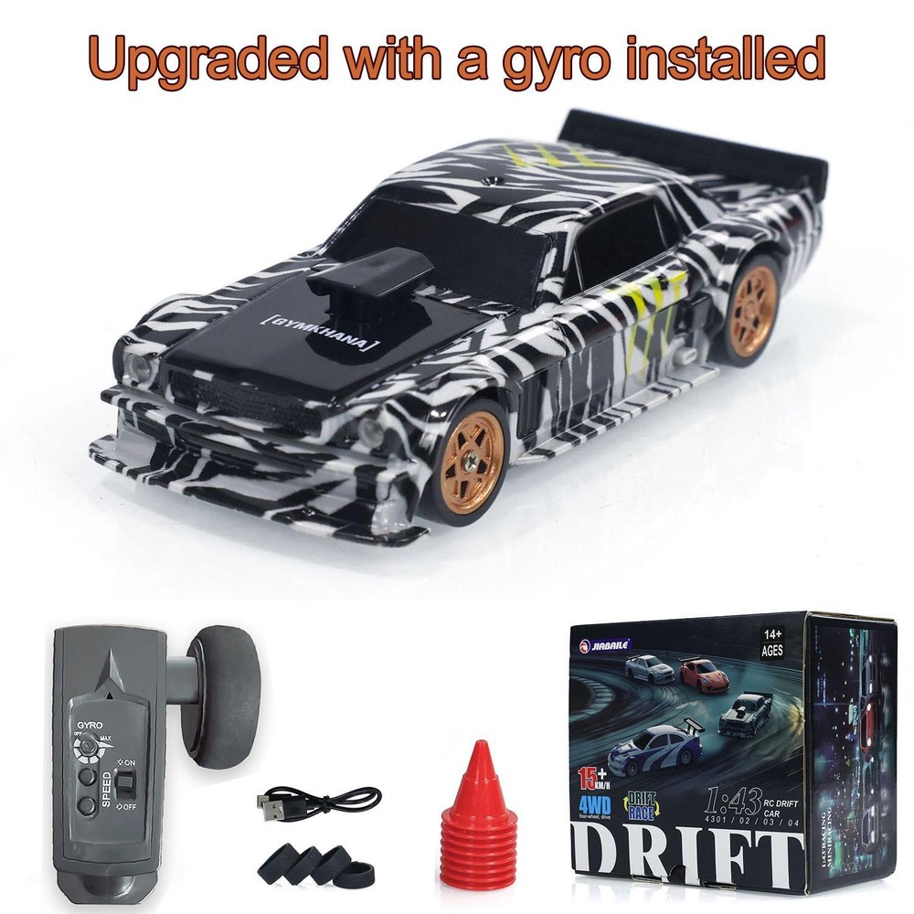 1/43 Scale RC Drift Race Car Gyro 4WD Ready to Run Mini Car Toy High Speed Model