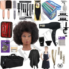 COSMETOLOGY PRACTICE KIT- NATURAL AFRO HAIR CARE & BRAIDING COSMETOLOGY STUDENT