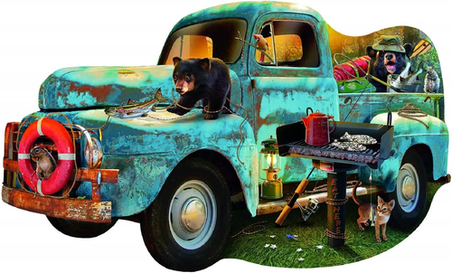 Rompecabezas SUNSOUT INC - The Blue Truck - 1000 piezas forma especial por artista: Sí
