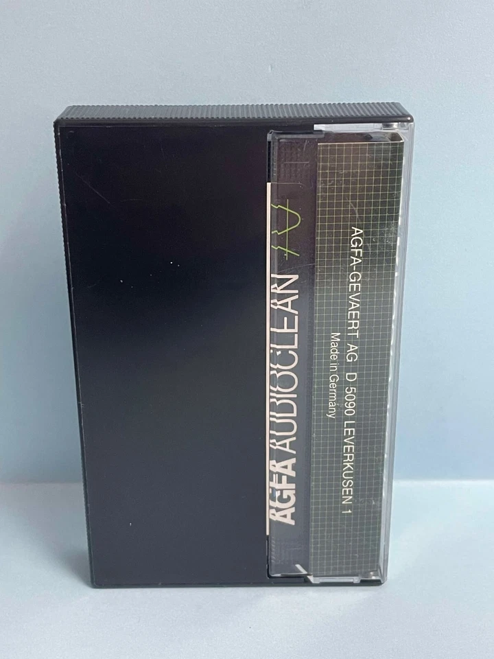 CLEANING CASSETTE DE NETTOYAGE VINTAGE AGFA AUDIOCLEAN USAGÉE USED - Photo 3/4