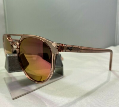 Maui Jim womens pink polarized Ah Dang! sunglasses Maui Jim Ah Dang P781-12C Transparent Pink Sunrise Polarized  main image 2