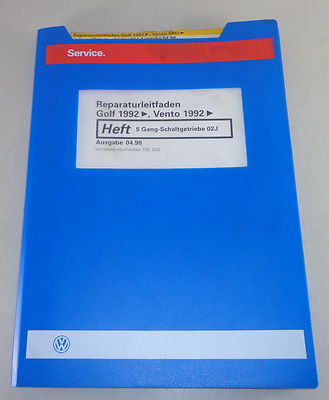 Workshop Manual VW Golf III /3 / Vento Since 1992 5 Speed Transmission 02J -