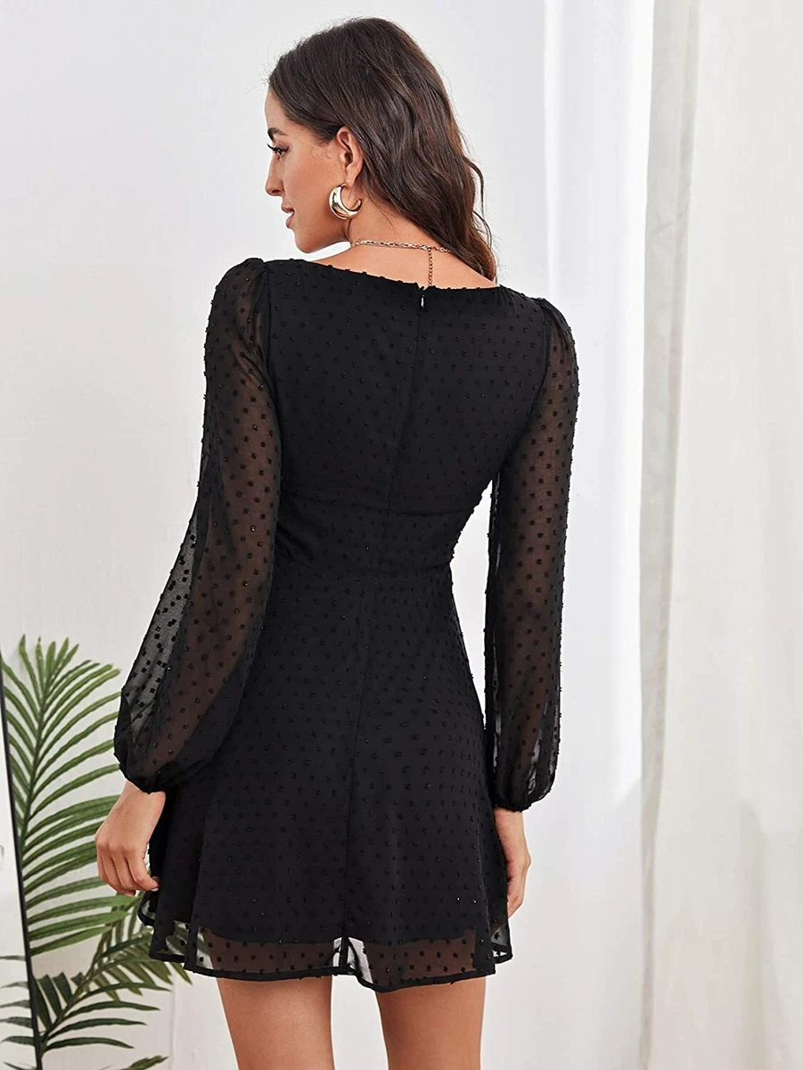 Lace panel dobby mesh halter dress cheap