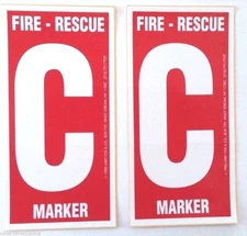 2 Pack Child Finder Decals for Windows Alert Fireman of Child Inside - 600A