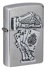 Zippo 49536, Dead Man's Hand Surprise, Street Chrome Lighter, (PL) Pipe Insert
