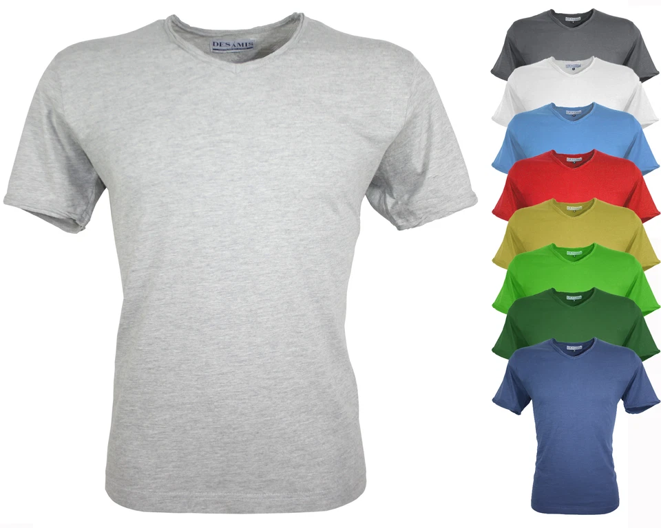 T-shirt Cotone Fiammato DES AMIS Maglietta Uomo Estate 9 Colori M L XL XXL