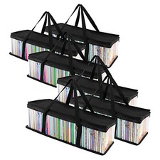 CD Storage Bags  - Transparent PVC Media Storage - Water Resistant CD 6 Pack