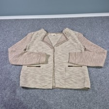 MAGASCHONI Open Front Cardigan Jacket Pockets Medium Business Casual Boho
