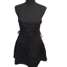 NWOT West of Melrose Large Black Sundress Side Lace Up Mini